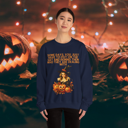 Witchy Vibes with Witch Quote Halloween Sweatshirt - Perfect for Her Sweatshirt   