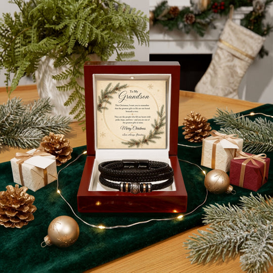 To My Grandson – Christmas Love You Forever Bracelet