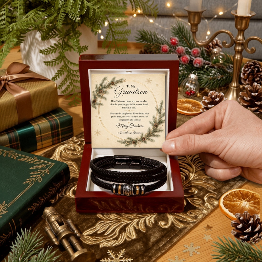 To My Grandson – Christmas Love You Forever Bracelet