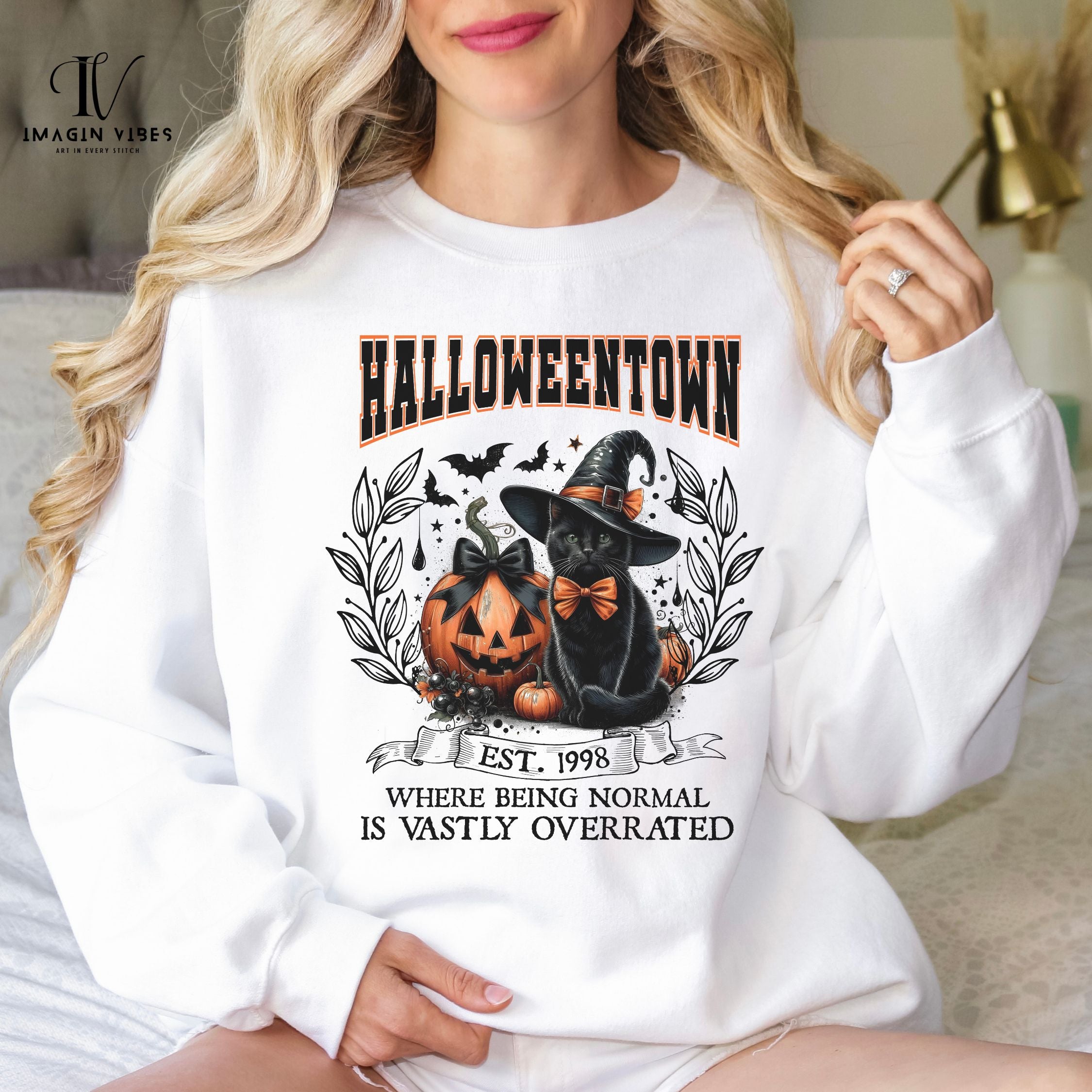 Haunt Mess: Snarky Skeleton Halloween Sweatshirt
