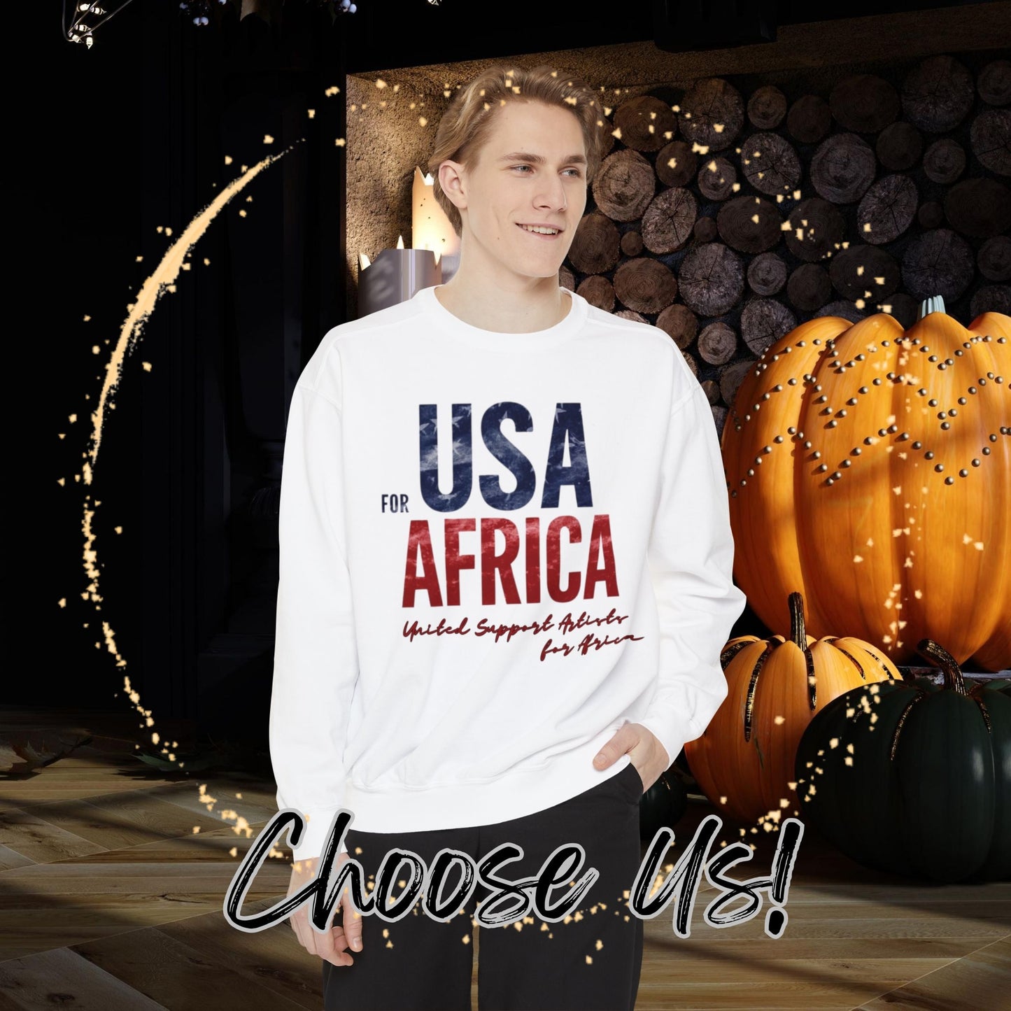 USA For Africa Jumper: Iconic 80s Fashion Remake Worn by Kenny Rogers, Diana Ross, and More – Embrace the Nostalgia of 'We Are the World' Era with This Michael Jackson Inspired Tribute! Sweatshirt   