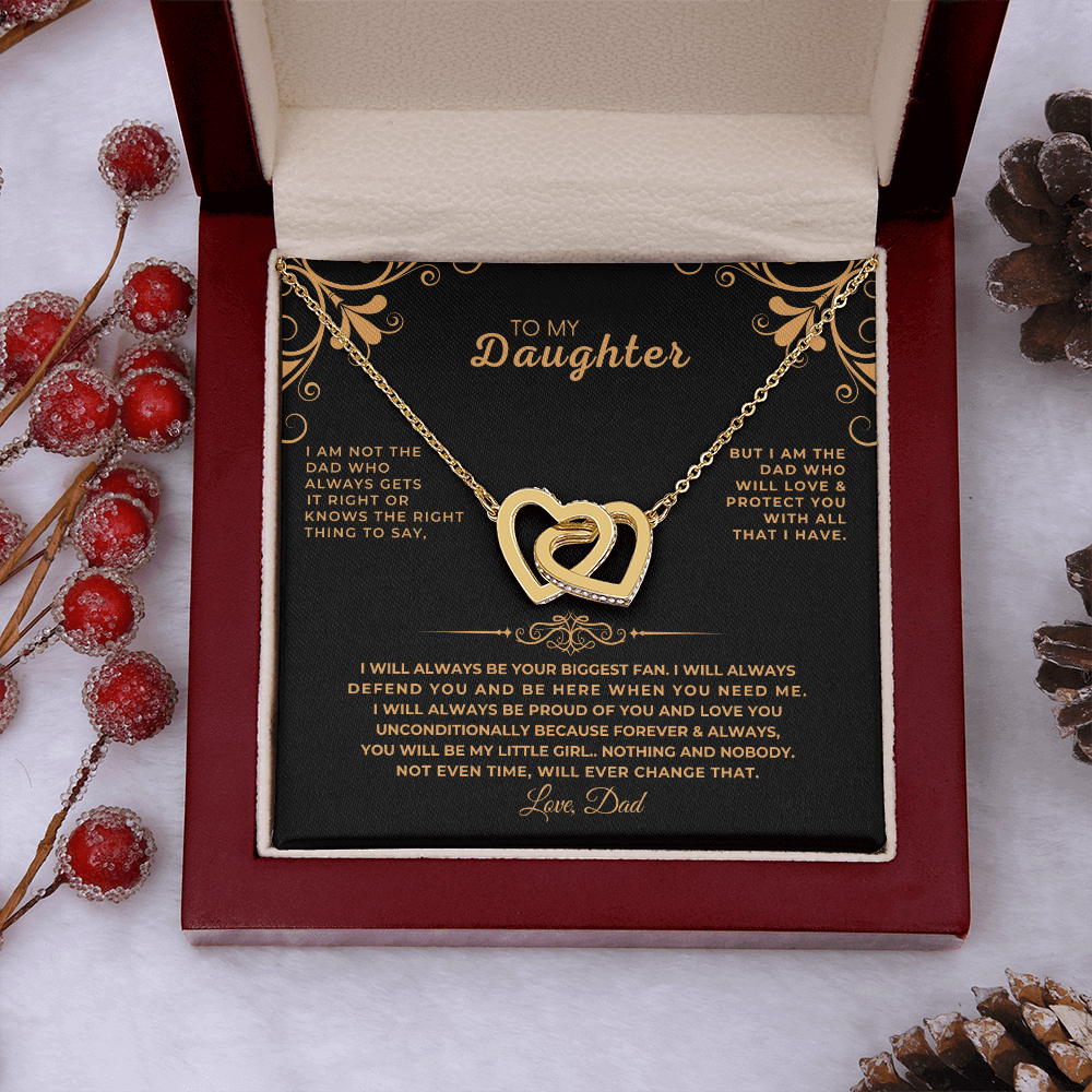 To My Daughter | "Unconditional Love" Interlocking Loops Keepsake, a meaningful daughter graduation birthday or milestone gift.