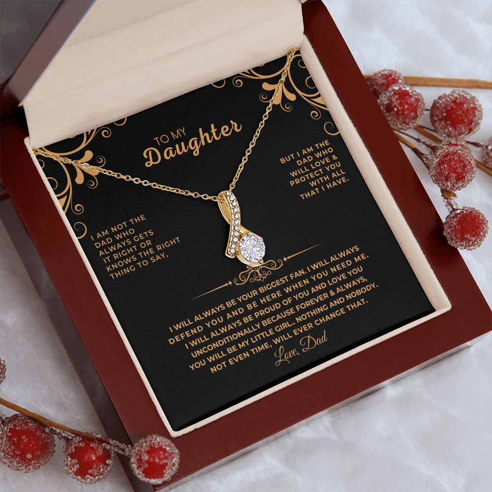 To My Daughter - Love Dad - Necklace Gift Set - SS318V2 Jewelry ShineOn Fulfillment