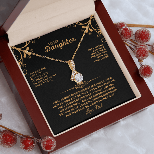 To My Daughter - Love Dad - Necklace Gift Set - SS318V2 Jewelry ShineOn Fulfillment