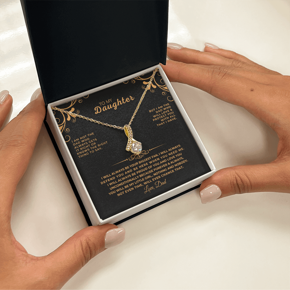 To My Daughter - Love Dad - Necklace Gift Set - SS318V2 Jewelry ShineOn Fulfillment