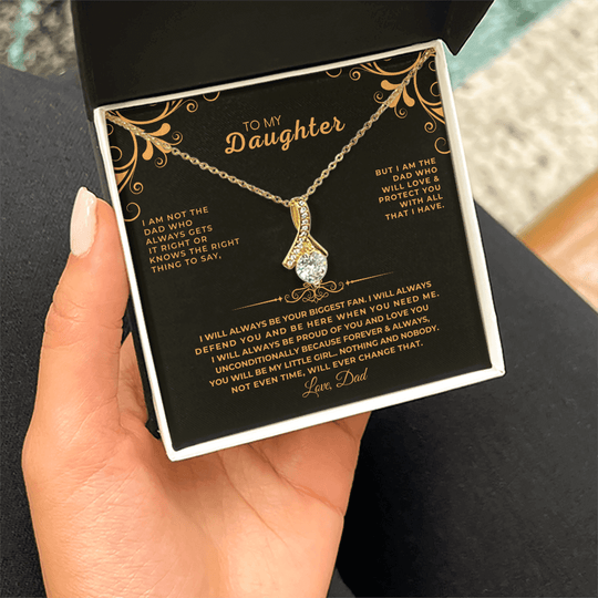 To My Daughter - Love Dad - Necklace Gift Set - SS318V2 Jewelry ShineOn Fulfillment