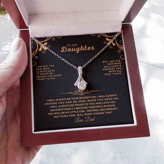 To My Daughter - Love Dad - Necklace Gift Set - SS318V2 Jewelry ShineOn Fulfillment