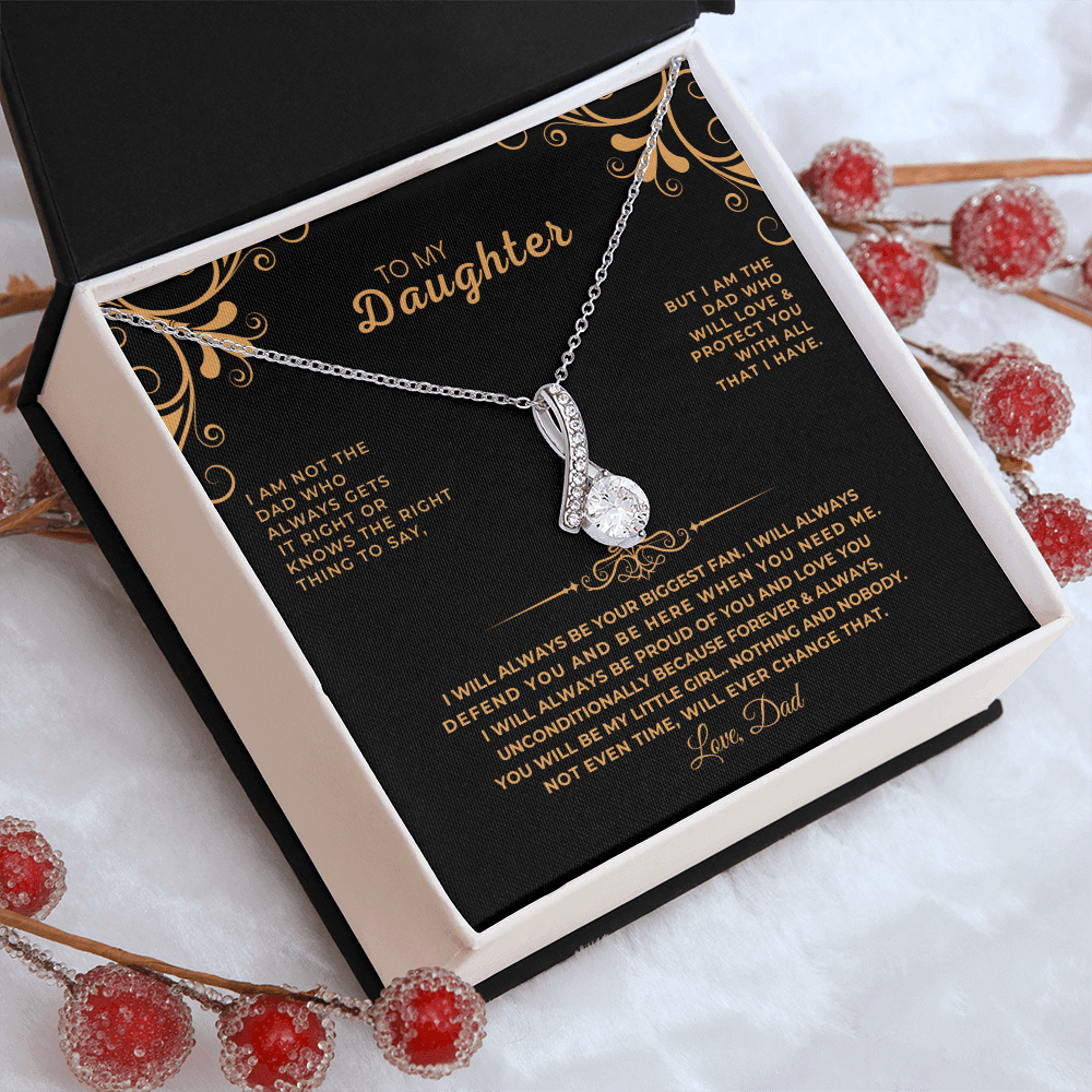 To My Daughter - Love Dad - Necklace Gift Set - SS318V2 Jewelry ShineOn Fulfillment