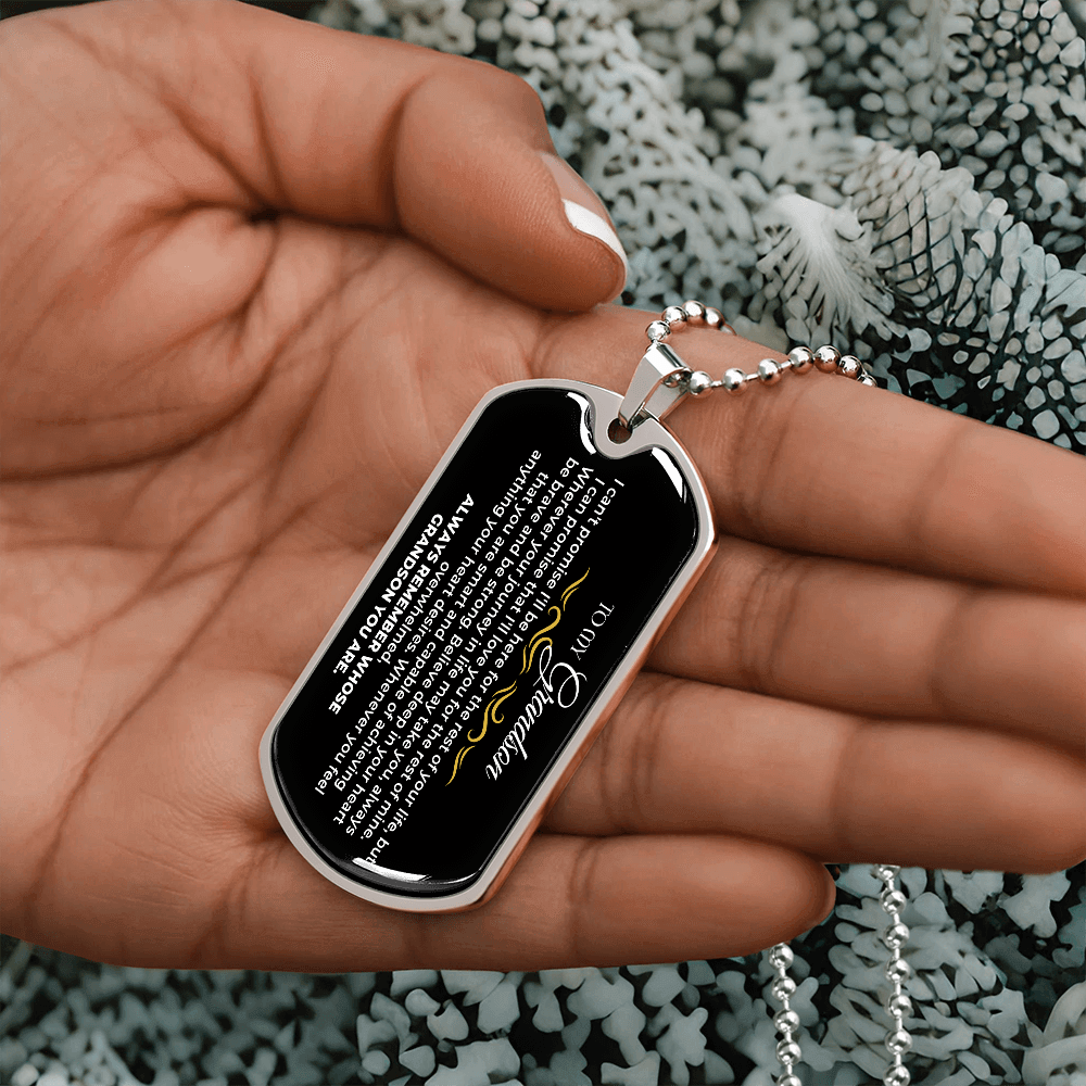 To My Grandson - Beautiful Love Tag - Gift Set - SS99c5 Jewelry ShineOn Fulfillment