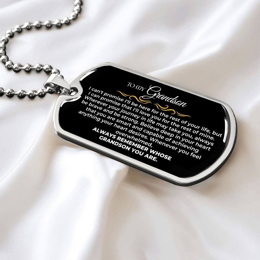 To My Grandson - Beautiful Love Tag - Gift Set - SS99c5 Jewelry ShineOn Fulfillment