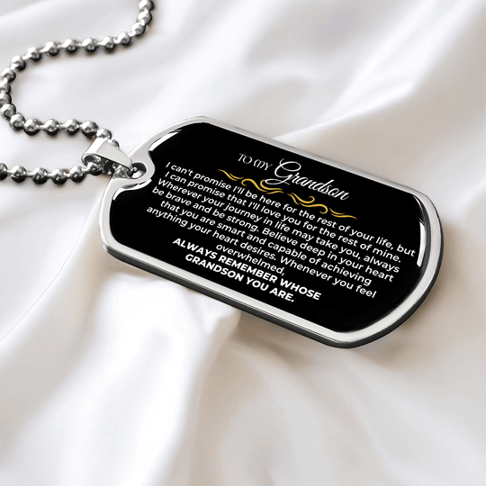 To My Grandson - Beautiful Love Tag - Gift Set - SS99c5 Jewelry ShineOn Fulfillment