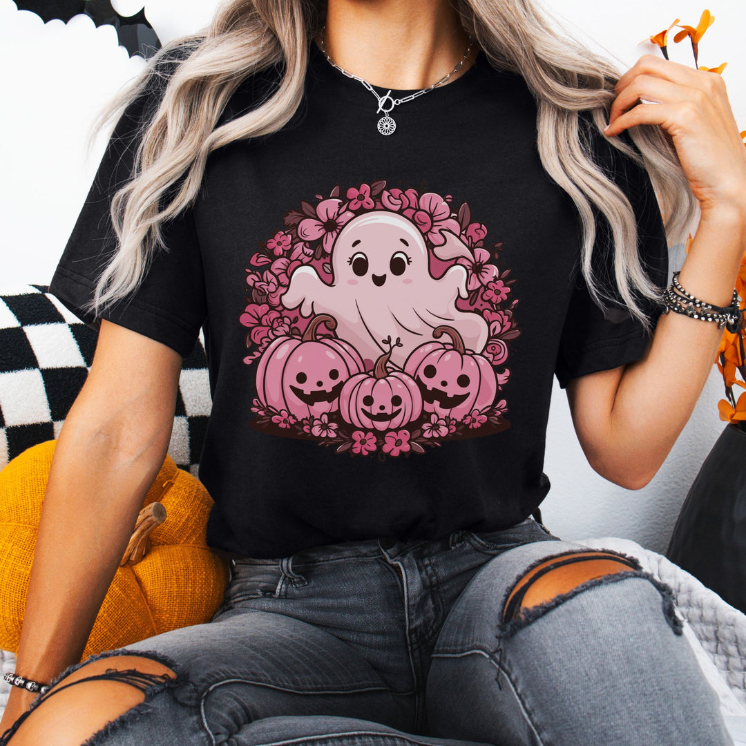 Cute Pink Ghost Halloween T-Shirt