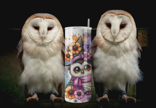 Pastel Owls Halloween Tumbler