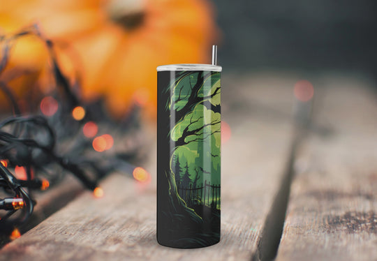 Haunted Castle & Moon Forest Halloween Tumbler