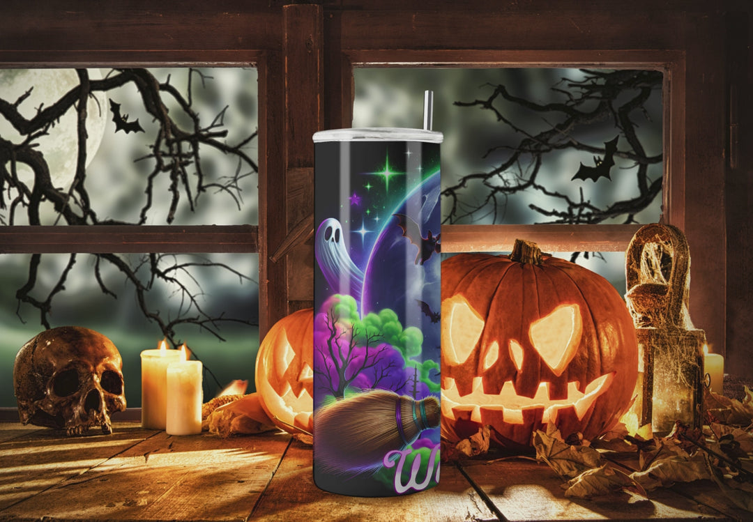 Bad Witch Wicked and Wild Halloween Tumbler