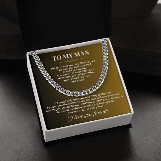 To My Man - Cuban Link Chain Gift Set - SSTMM2 Jewelry ShineOn Fulfillment