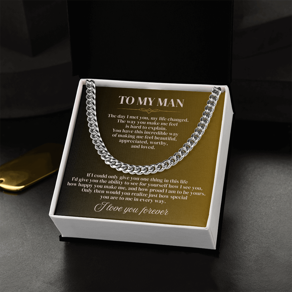 To My Man - Cuban Link Chain Gift Set - SSTMM2 Jewelry ShineOn Fulfillment