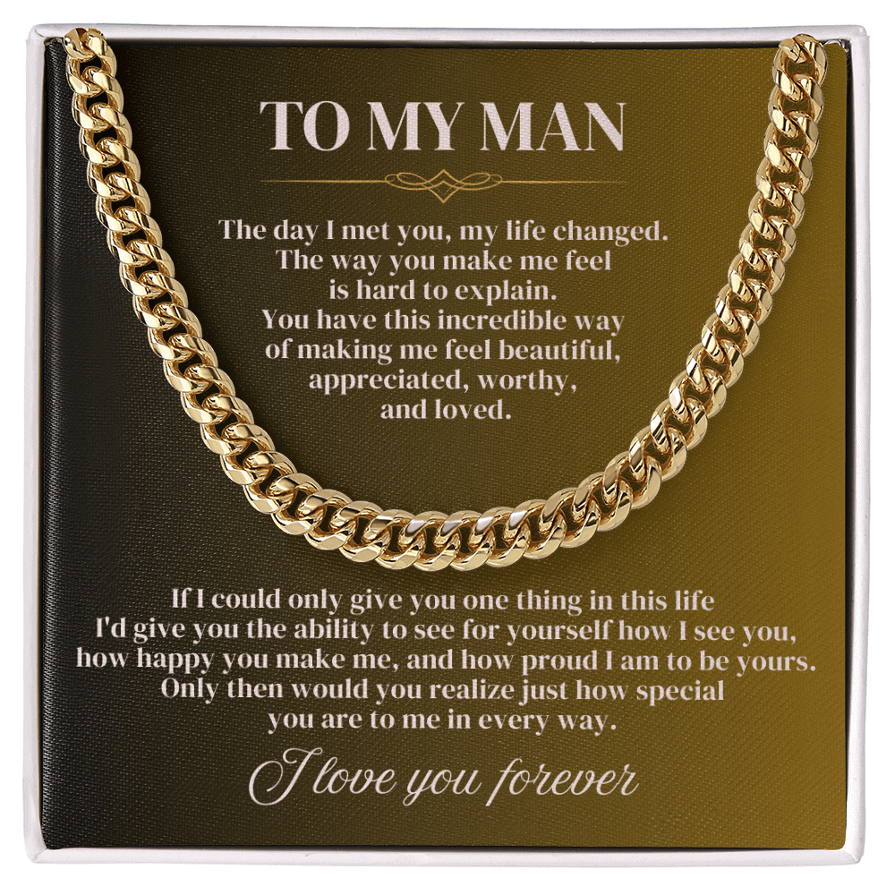 To My Man - Cuban Link Chain Gift Set - SSTMM2 Jewelry ShineOn Fulfillment