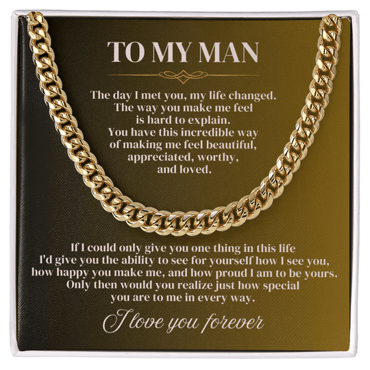 To My Man - Cuban Link Chain Gift Set - SSTMM2 Jewelry ShineOn Fulfillment