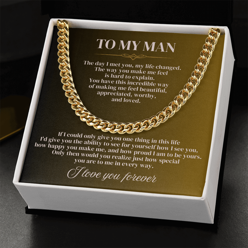 To My Man - Cuban Link Chain Gift Set - SSTMM2 Jewelry ShineOn Fulfillment