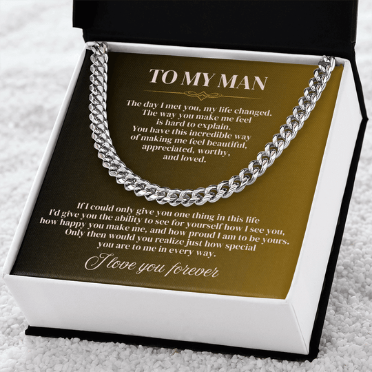 To My Man - Cuban Link Chain Gift Set - SSTMM2 Jewelry ShineOn Fulfillment
