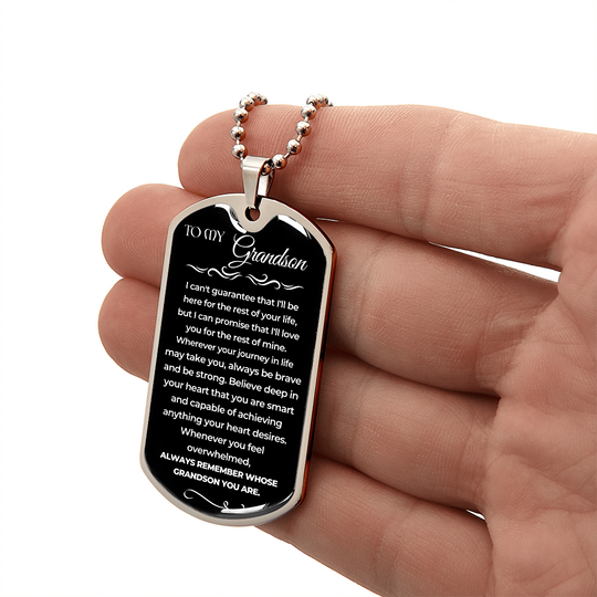 To My Grandson - Beautiful Love Tag - Gift Set - SS9V3 Jewelry ShineOn Fulfillment