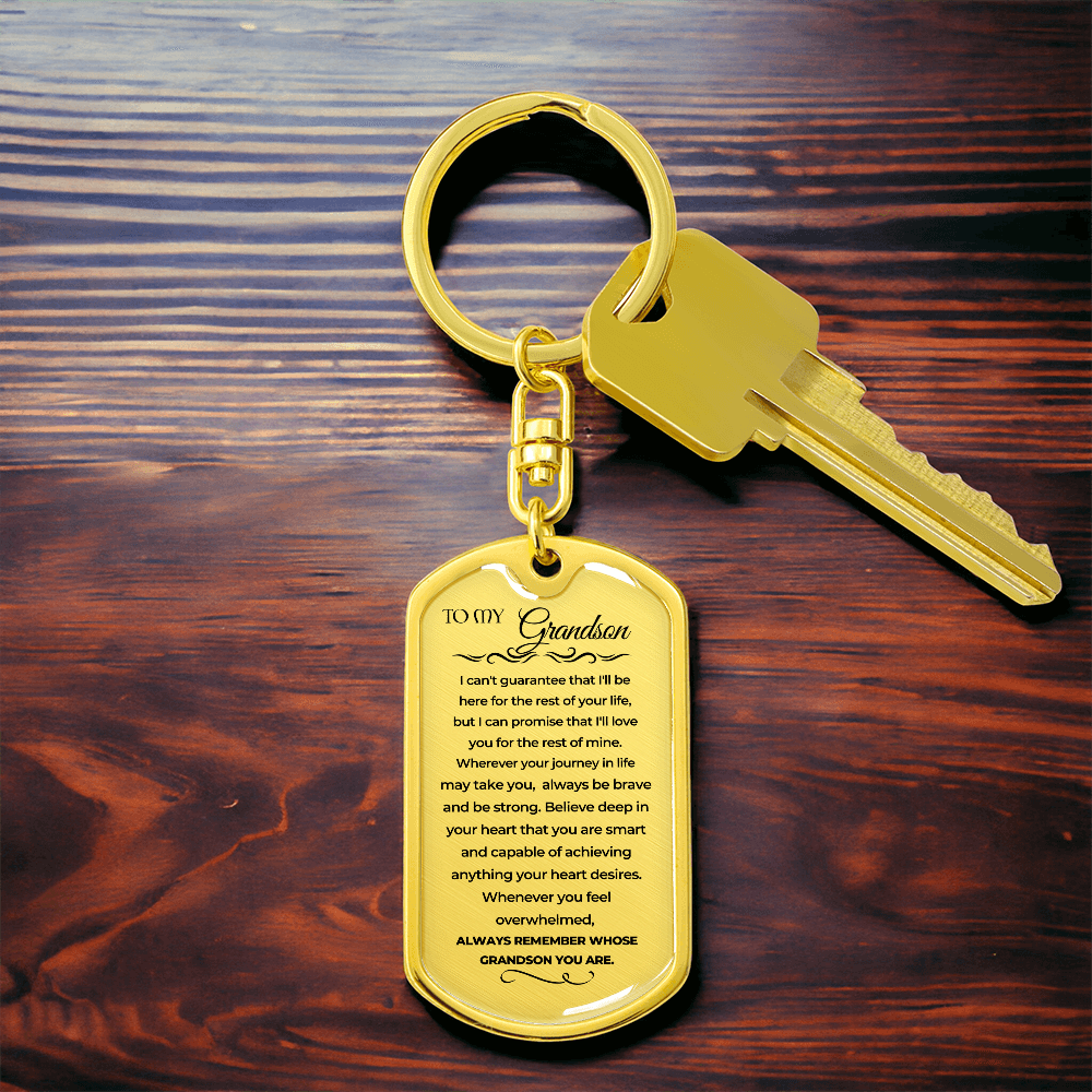 To My Grandson | Remember Whose Grandson You Are | Personalized Keychain - SS293V232 Jewelry ShineOn Fulfillment