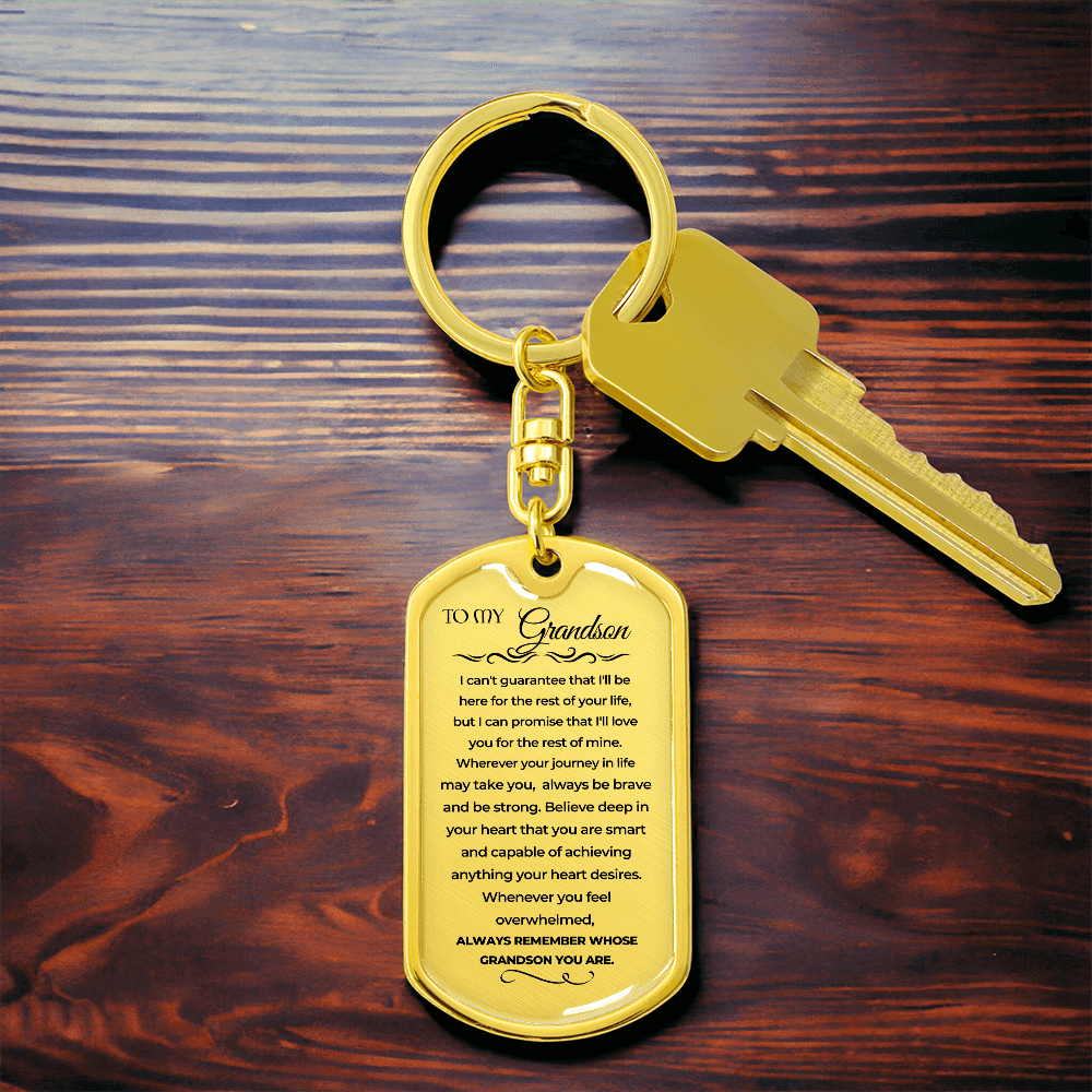 To My Grandson | Remember Whose Grandson You Are | Personalized Keychain - SS293V232 Jewelry ShineOn Fulfillment