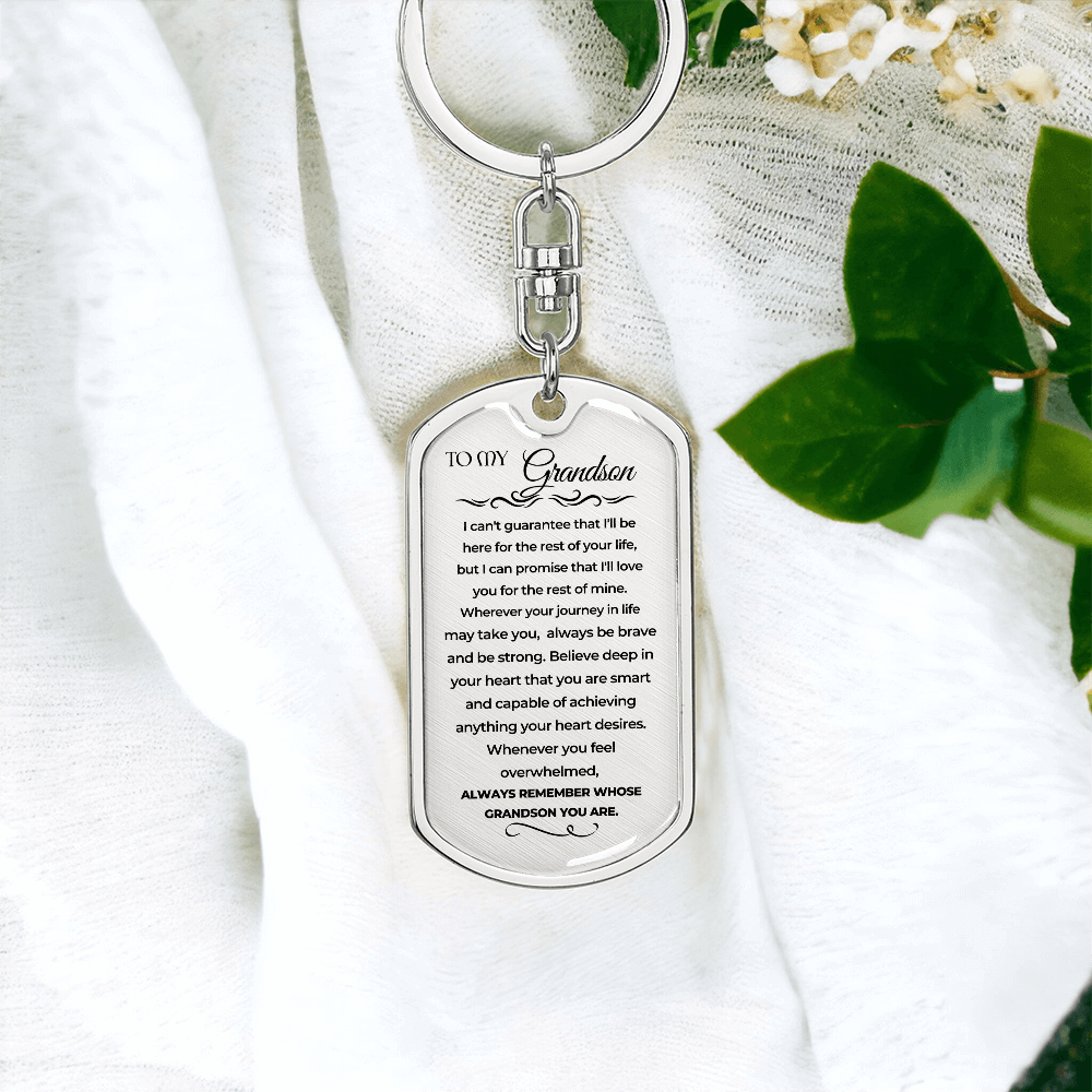 To My Grandson | Remember Whose Grandson You Are | Personalized Keychain - SS293V232 Jewelry ShineOn Fulfillment