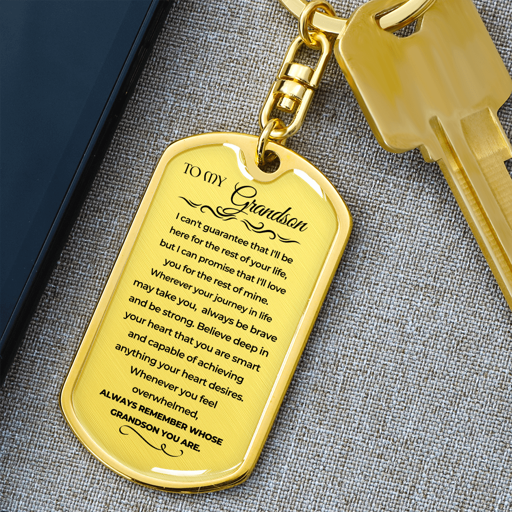 To My Grandson | Remember Whose Grandson You Are | Personalized Keychain - SS293V232 Jewelry ShineOn Fulfillment