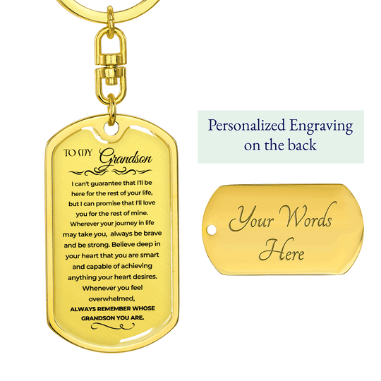 To My Grandson | Remember Whose Grandson You Are | Personalized Keychain - SS293V232 Jewelry ShineOn Fulfillment