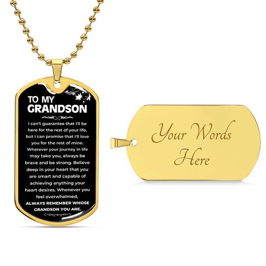 To My Grandson - Beautiful Love Tag - Gift Set - SS9V2 Jewelry ShineOn Fulfillment