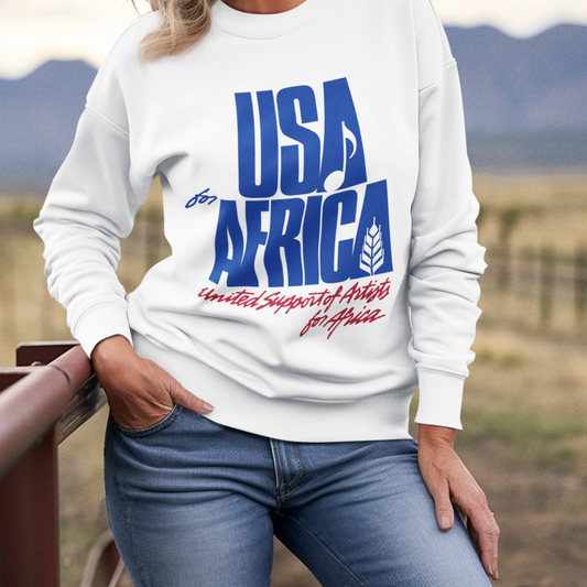 USA For Africa Jumper! Remake of iconic 80s Jumper, warn by Kenny Rogers, Diana Ross and many more. we are the world, michale jackson Sweatshirt   