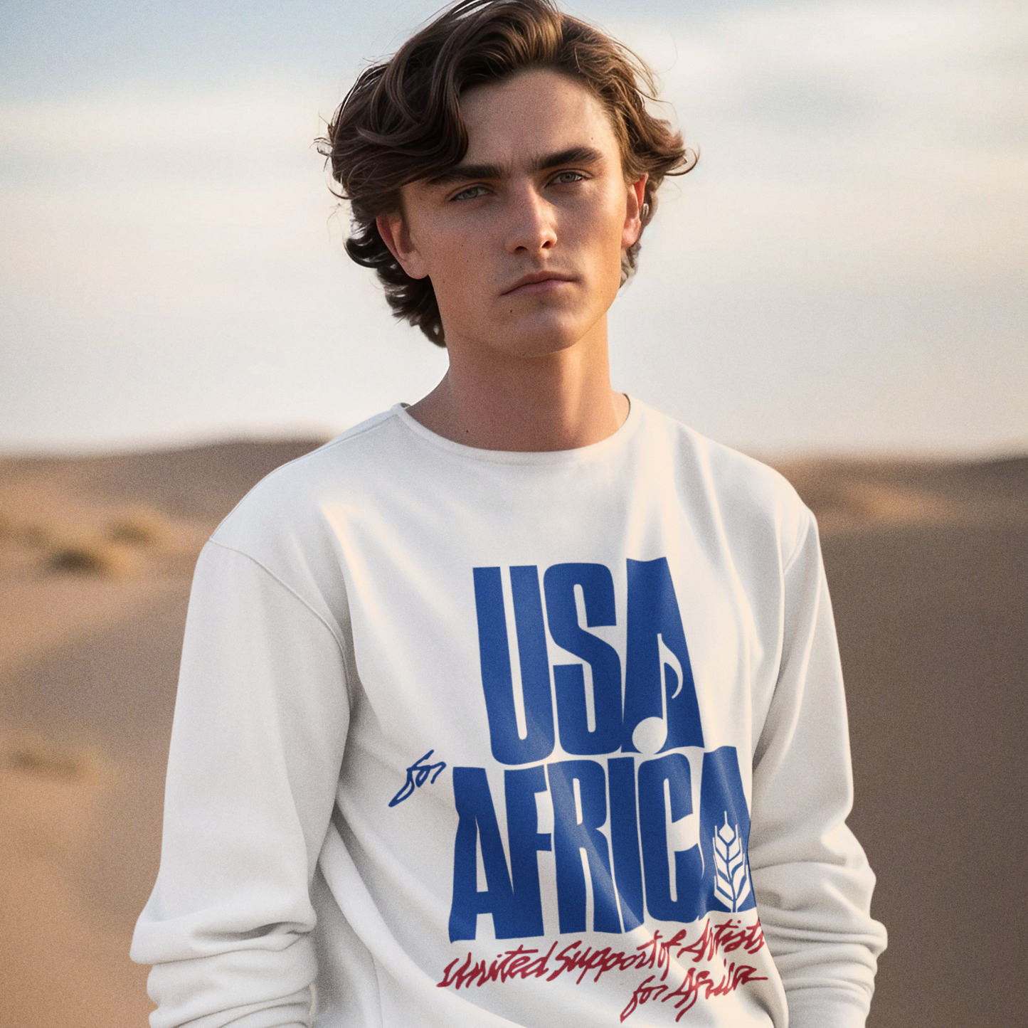 USA For Africa Jumper! Remake of iconic 80s Jumper, worn by 80s Iconic Stars - "We Are The World" Sweatshirt   